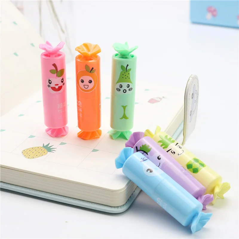 Cute candy highlighter marker set Student diary log painting learning focus Line drawing Stationery prize | Канцтовары для офиса и