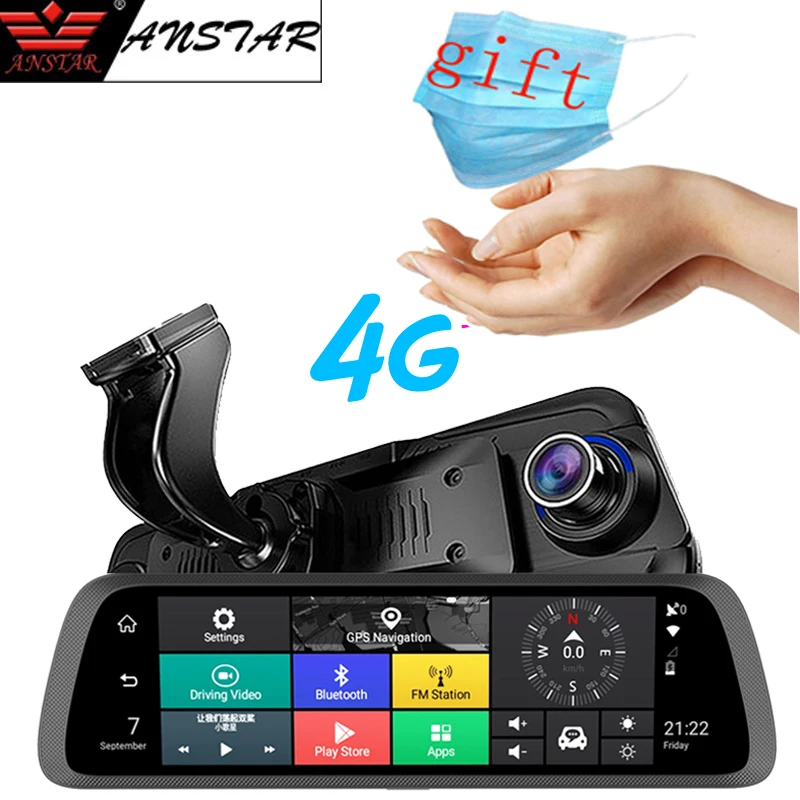 Anstar 10" Android 4G Специальное зеркало заднего вида DVR HD 1920*1080 Автомобильная камера ADAS GPS WIFI Видеорегистратор 789