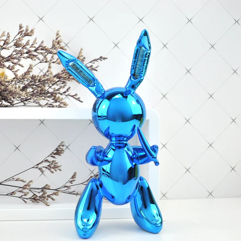 balloon rabbit sculpture home decoration art and craft garden decoration creative statue - Цвет: Синий