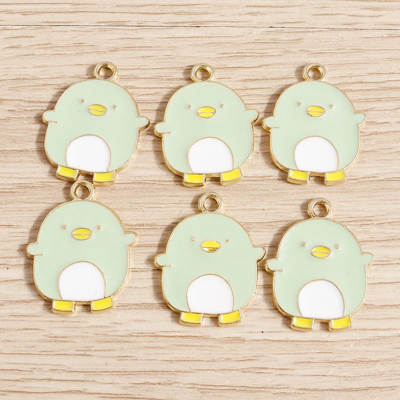 

10pcs 18*22mm Cartoon Enamel Penguin Charms for Jewelry Making DIY Cute Animals Charms Pendants Necklaces Earrings Accessories