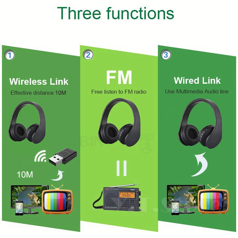 Многофункциональная беспроводная ТВ-гарнитура Наушники Домашний кинотеатр