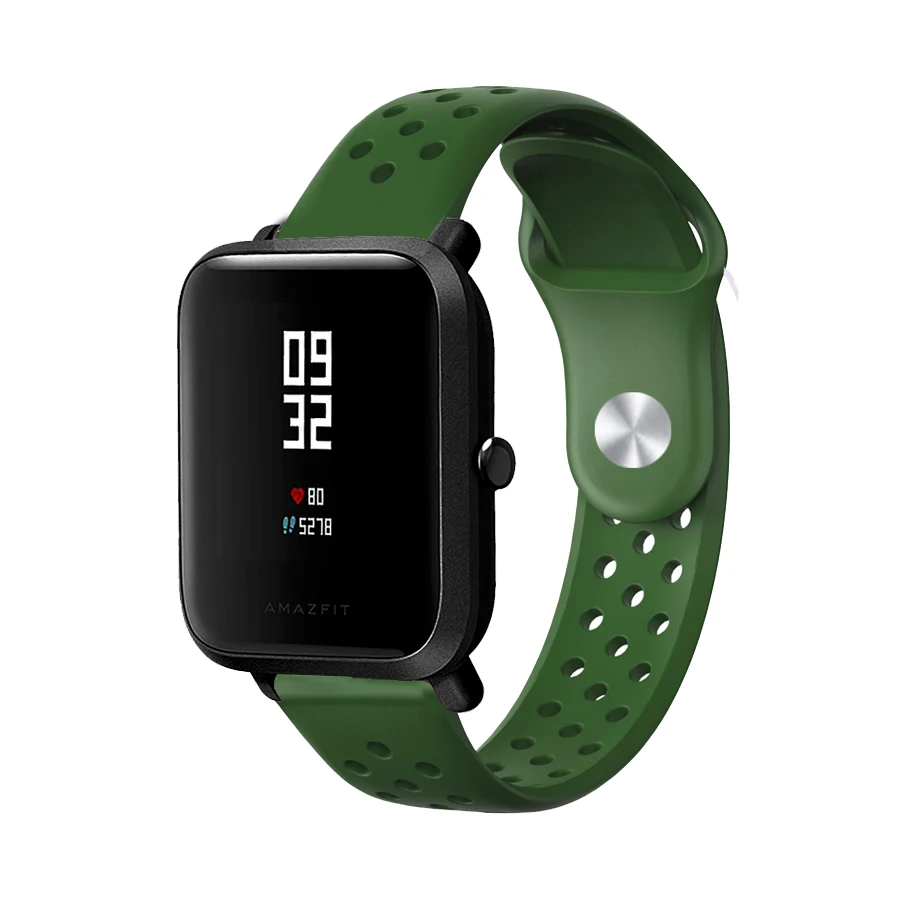 For Amazfit Bip Strap Sport Silicone Replacement Bracelet for Xiaomi Huami Amazfit Bip Lite Youth Accessories Watch Band 20mm