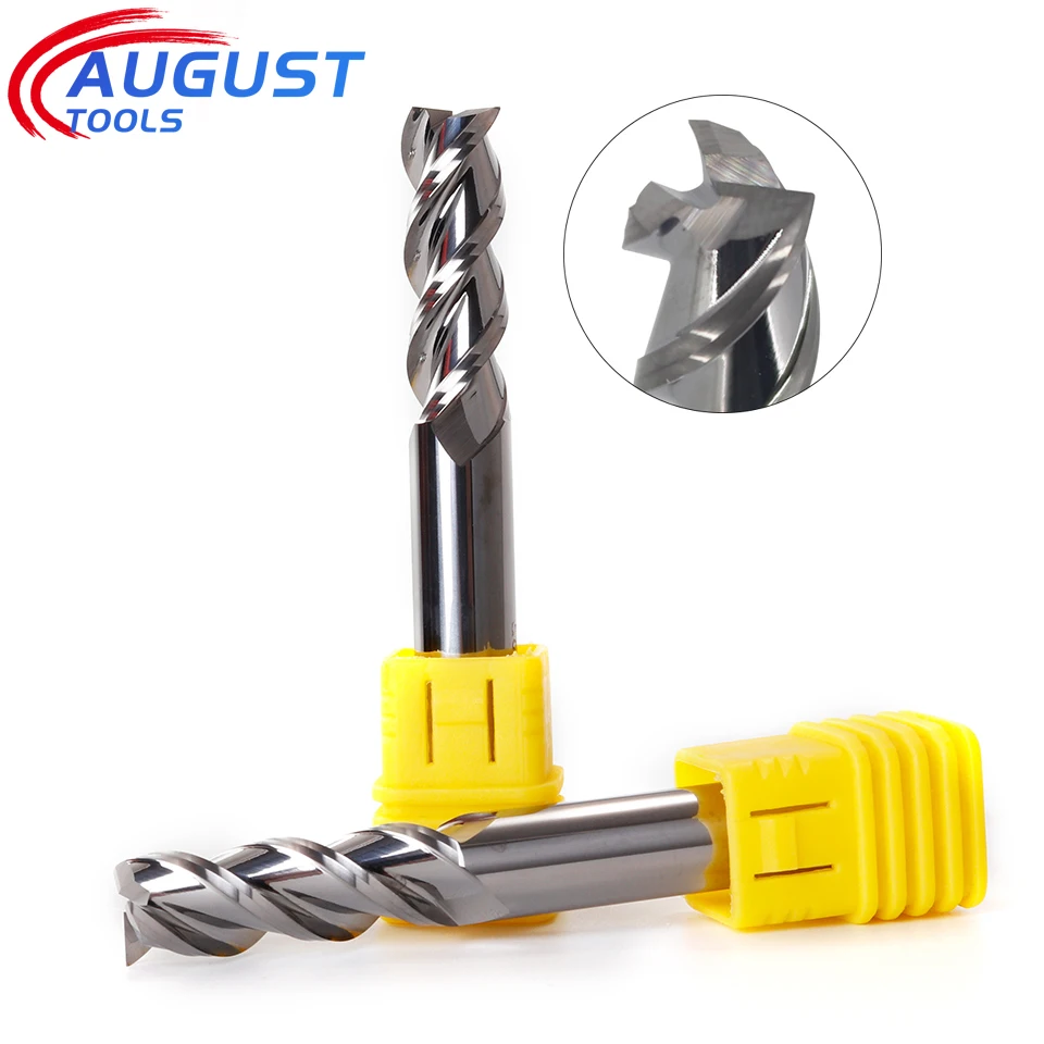 Фреза для резки алюминия AUGT Концевая фреза HRC55 с 3 канавками станок ЧПУ