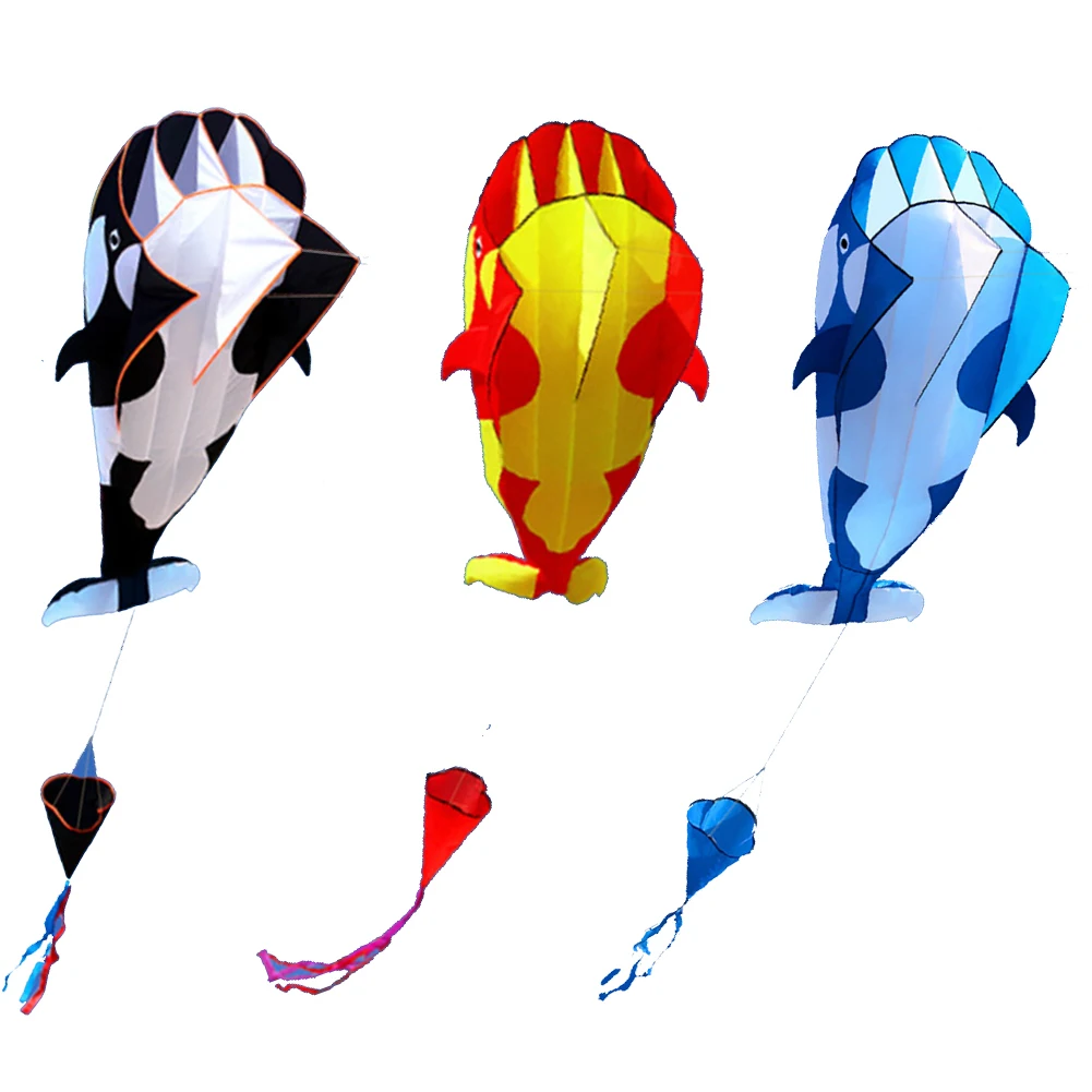 

Soft Dolphin Kite Killer Whale Kite, 3d Cartoon, Beach Park Kite Kids Family Share Joyful Gifts Easy To Carry Without Assembly
