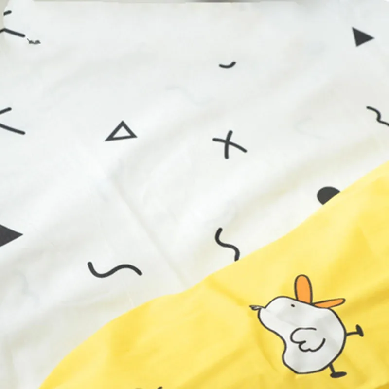 Ткань из 100% хлопка длинноволокнистая с рисунком утки для детского сада T1152 | Дом и