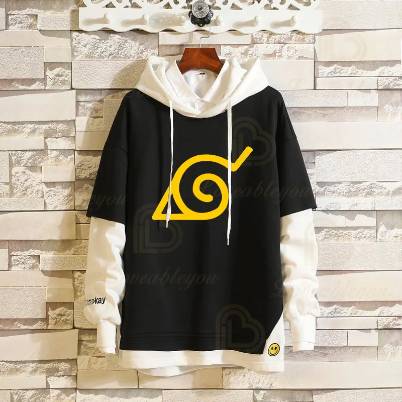 

Anime Red Cloud Sweatshirts Cosplay Costume Hoodies 3D Classic Men Women Hoodie Clothing Fake Hip Hop Two Piece