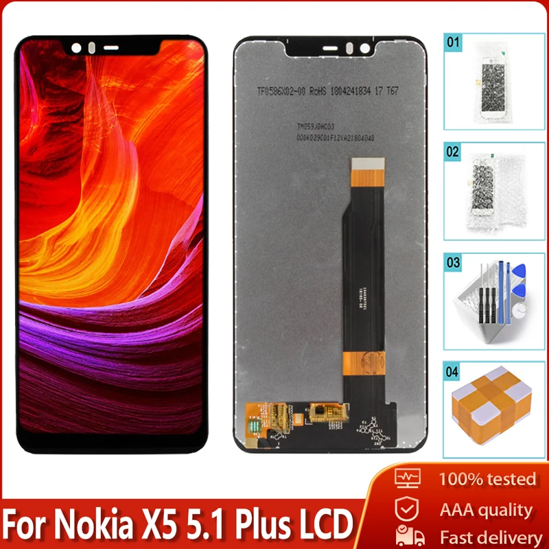 5 86 &quotдля Nokia X5 1 Plus ЖК дисплей с сенсорным экраном дигитайзер сборка запасные