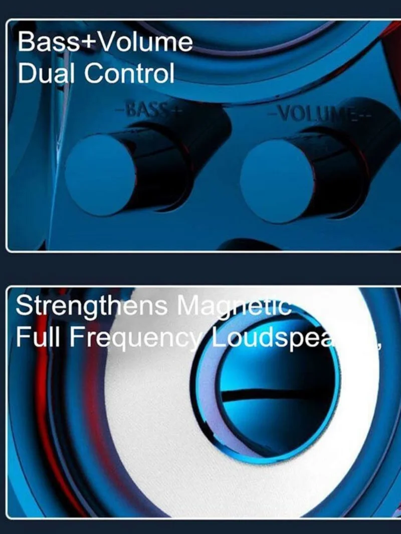 

C1 Computer Speakers bluetooth AUX 2.1 Dual Channel Subwoofer Stereo Speaker Music Player PC TV Speaker Box USB Powered