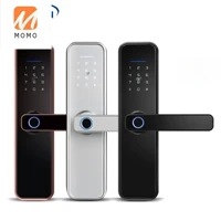 waterproof tuya wifi app smart door lock biometric lock fingerprint door handle digital keyless lock