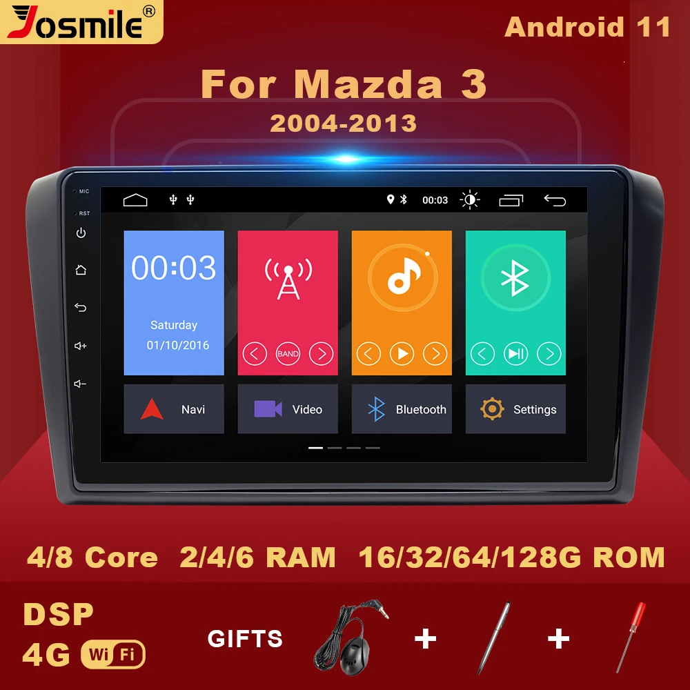 

Автомагнитола 2 din, Android 11, для Mazda 3 bk 2004-2013, стерео, навигация, аудио, головное устройство, мультимедийный плеер DSP, 64 ГБ, Carplay