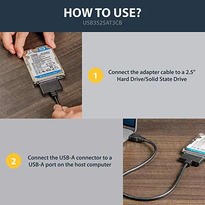 Кабель USB к SATA адаптер Sata до 6 Гбит/с поддержка 2 5 дюймового внешнего SSD HDD жесткого