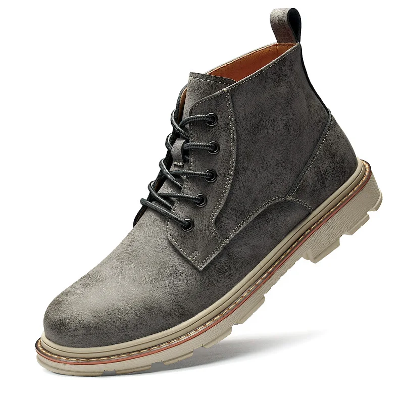 

Lcxmnd black soft leather Martin boots for men and women