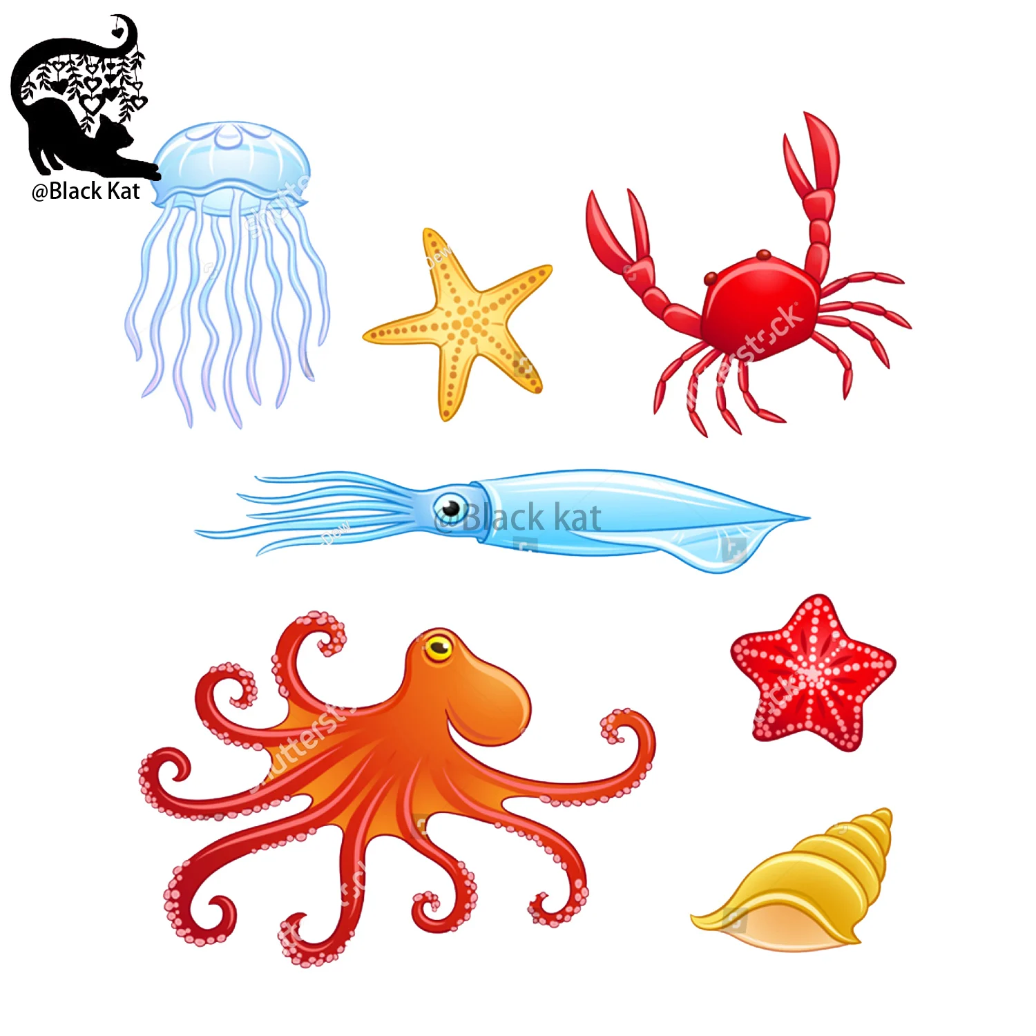 7 шт. Набор для резки морских рыб медуза осьминог кальмар морская звезда краб