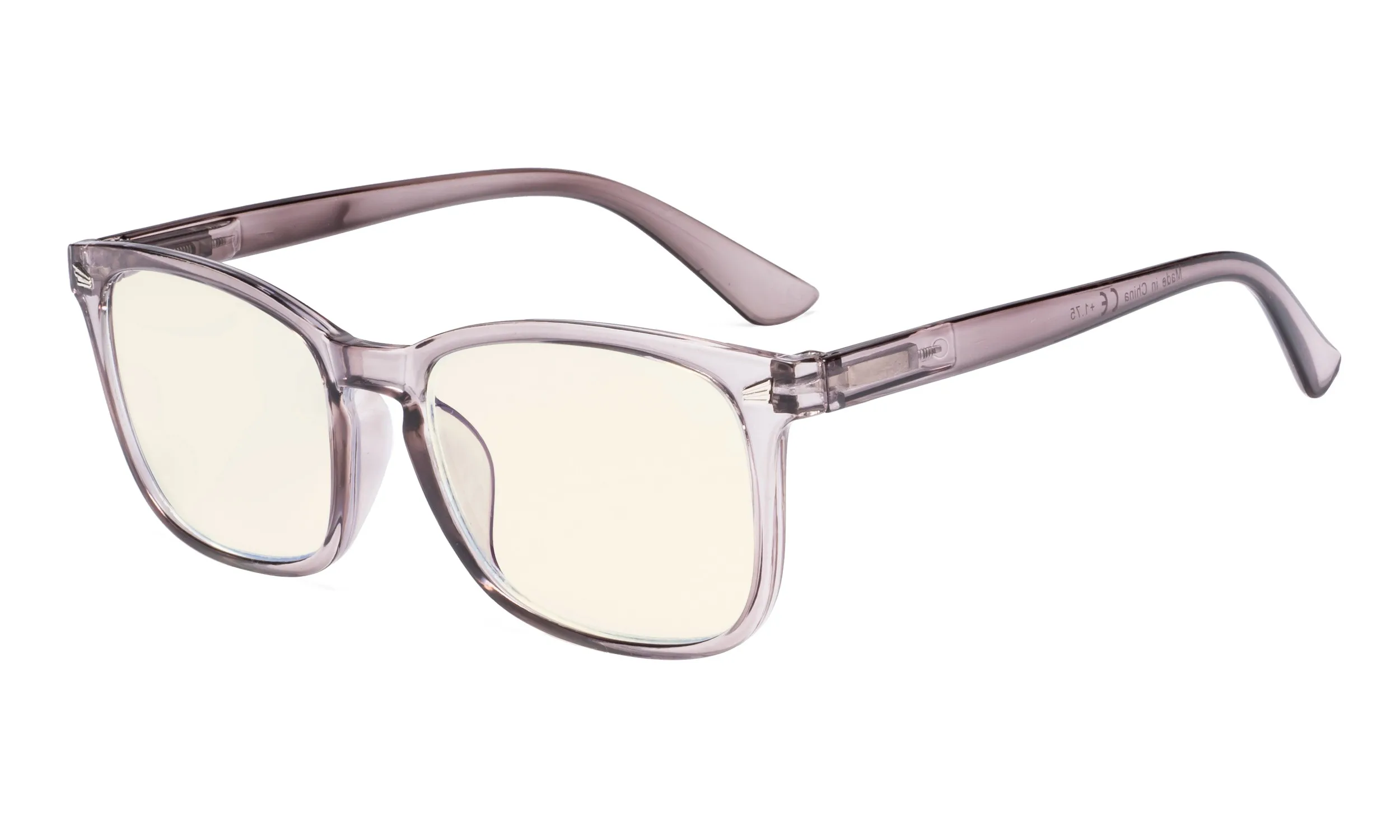 Grey UVRT1801 Eyekepper Компьютер очки для чтения-синий светильник фильтр-UV420 защита квадратные умники - Цвет оправы: Grey