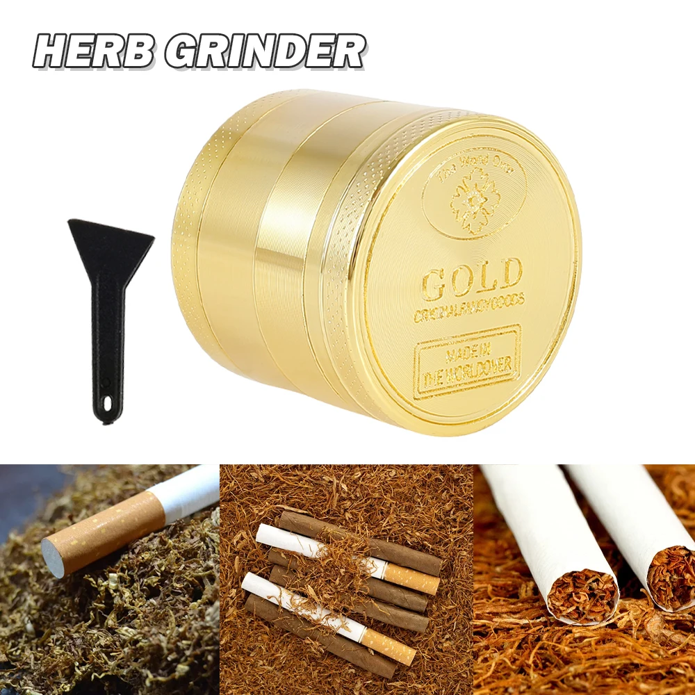 

4-Layer Grinder Weed Crusher Smoking Accessories Spice Grass Tobacco Herb Grinder Herb plant grinding tools rolling paper weed