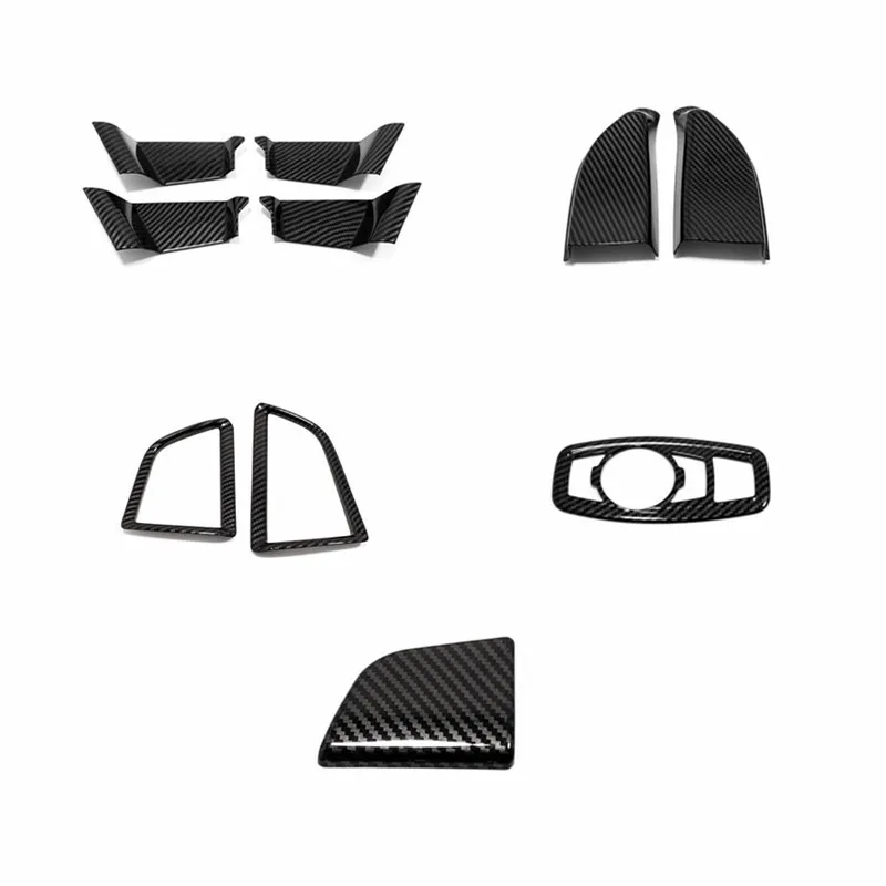 

For Ford Edge 2015 to 2018 ABS Carbon Fiber Car interior A-pillar Speaker Loudspeaker Horn Cover Trim Car styling Accessories