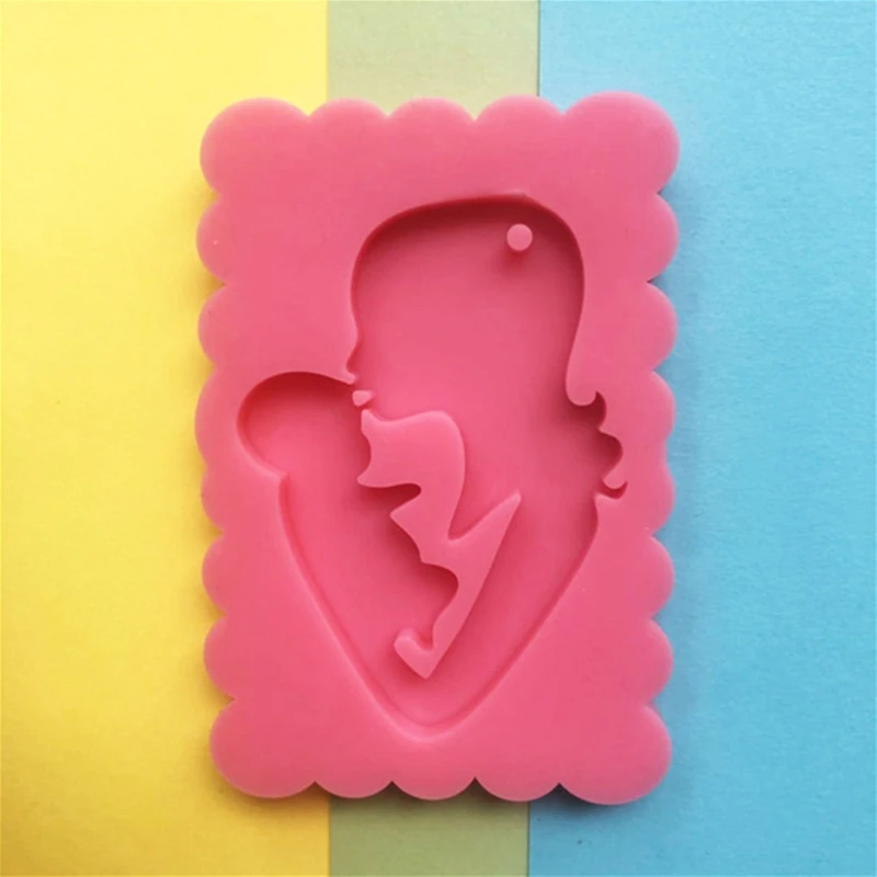 

2021 New Super Glossy Mother and Baby Keychain Epoxy Resin Mold Keyring Silicone Mould