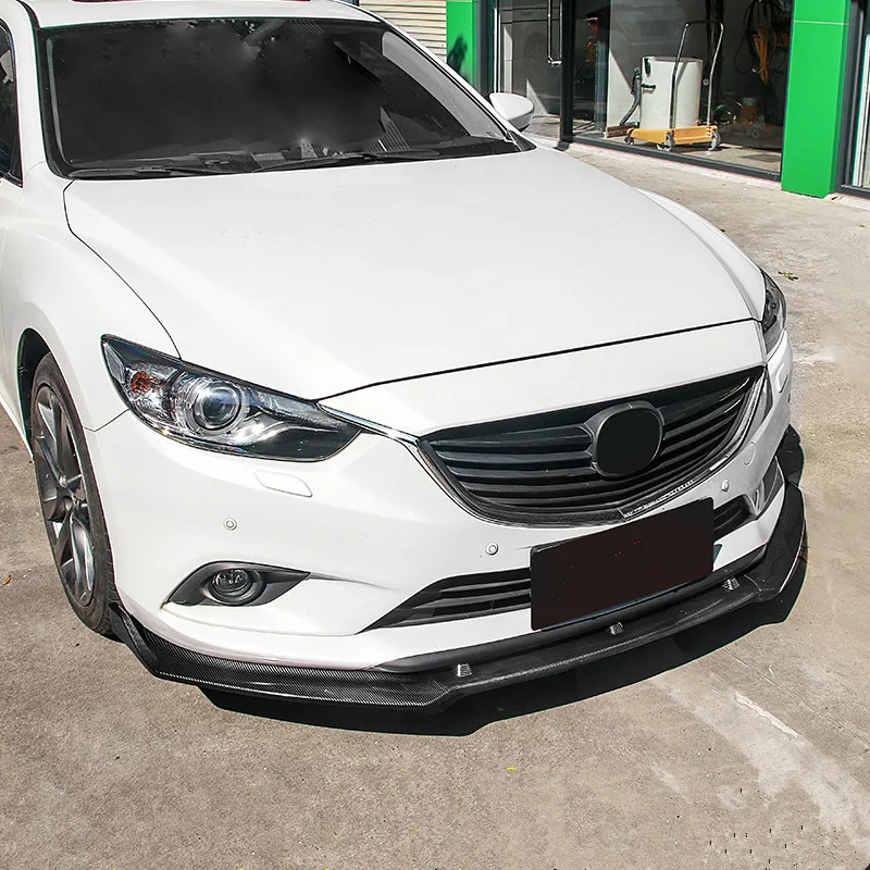 

New 3pcs Car Front Bumper Splitter Lip Cover Trim For Mazda 6 Atenza 2014 2015 2016 2017 2018 Front Bumper Diffuser Spoiler Lip