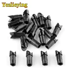 Черные полулунные болты для арбалета 20 шт.лот, внутренние держатели для стрел с внутренним диаметром 7,6 мм, внешний диаметр 8,8 мм, для охоты и стрельбы из лука