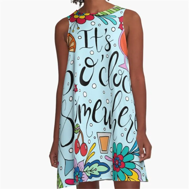 

Fashion Women summer dresse jolly corgis green Printed A-Line Boho Dress for women harajuku Sexy ladies mini short beach dress