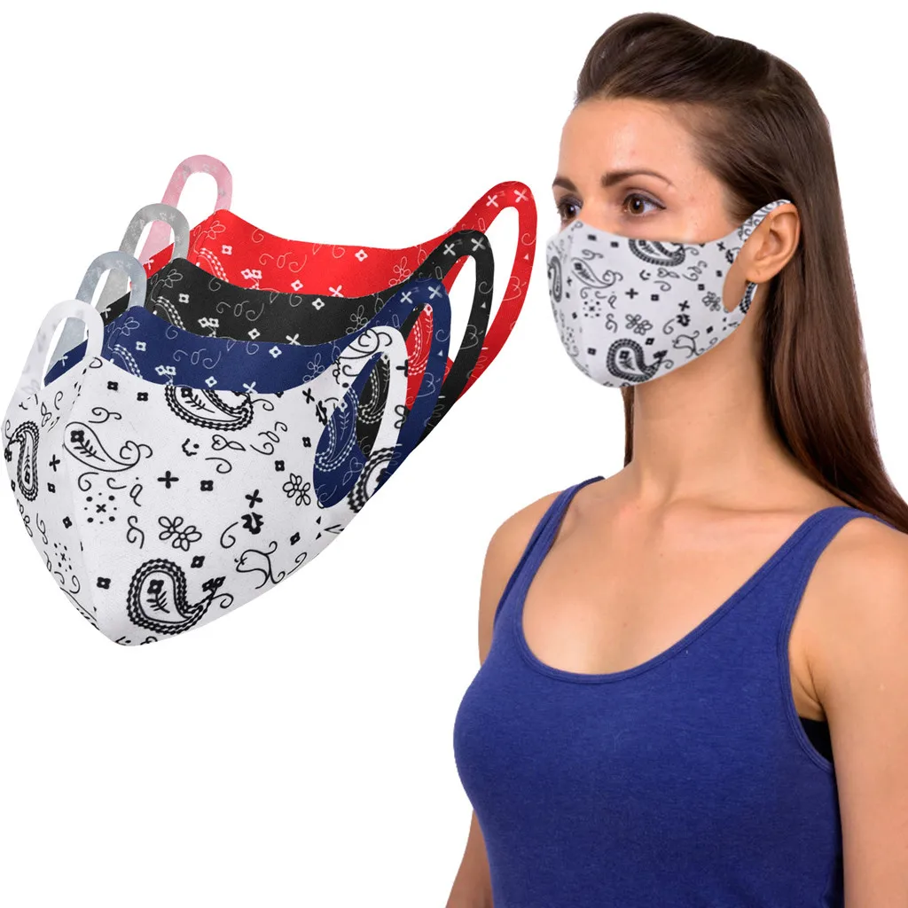 1 шт. маска для лица модная бандана многоразовая моющаяся Защитная крышка