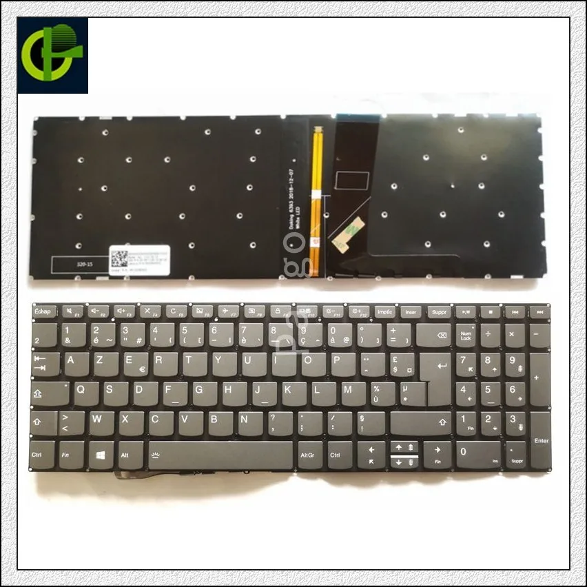 

French Backlit Azerty keyboard for Lenovo ideapad 330s 15 330S-15 330S-15ARR 330S-15AST 330S-15IKB 330S-15ISK 7000-15 FR
