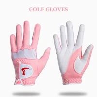 golf gloves ladies fiber cloth golf gloves for caddies both hands soft and breathable hook loop ladies golf wear