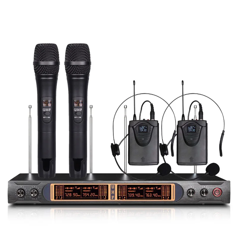 Беспроводная гарнитура VHF с микрофоном большой и маленький микрофон для