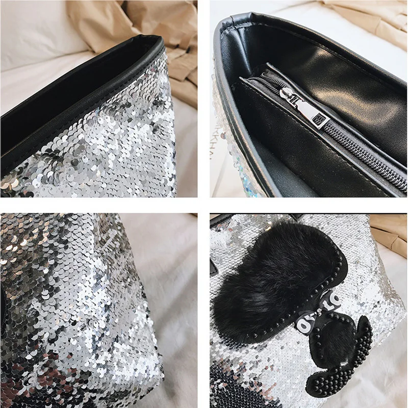 Роскошные сумки женские дизайнерские через плечо с блестками Портативная сумка