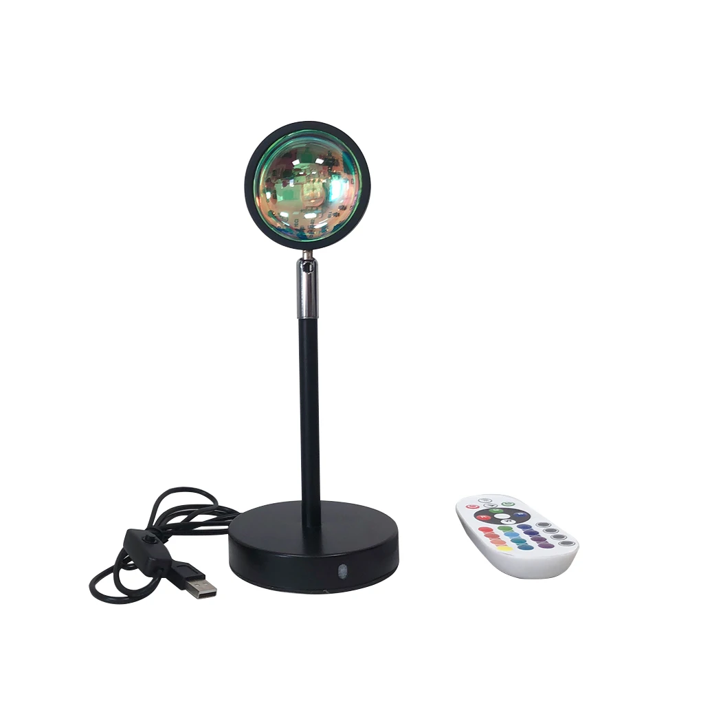 

Rainbow Sunset Red Projector Led Night Light Sun Projection Desk Lamp for Bedroom Bar Coffee Store Wall Decoration Lighting