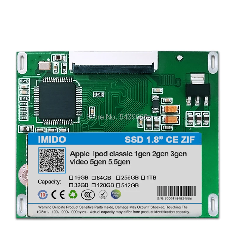 Новинка SSD 32 ГБ 64 128 256 512 1 ТБ для Ipod classic 7Gen видео 5 я Замена MK3008GAH MK8010GAH MK1634GAL