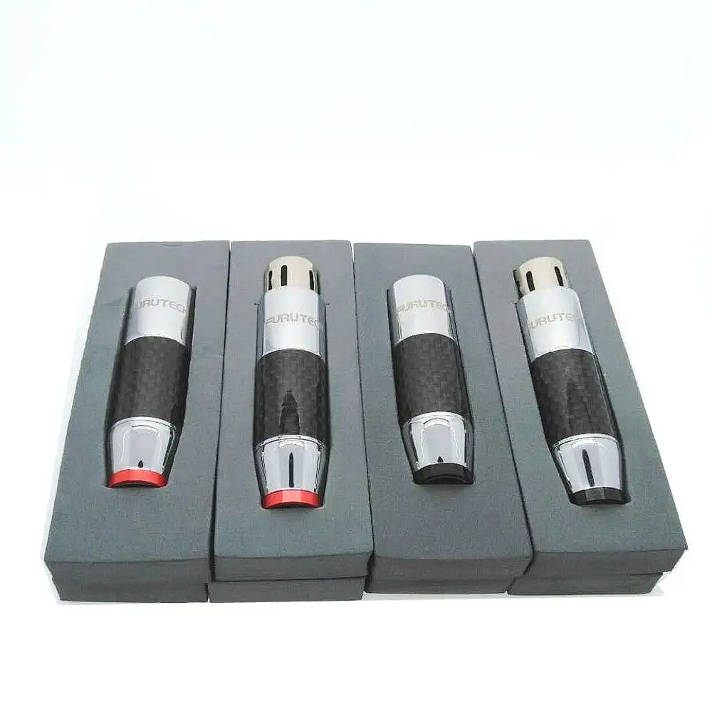 Furutech CF-601M(R) CF-602F(R) родиевое покрытие XLR разъем из углеродного волокна - Цвет: 1 set 4pcs
