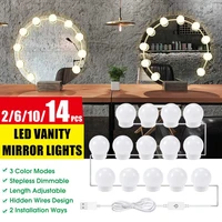 led light bulb makeup mirror light bulb vanity lights lamp touch tricolor dimming fill light waterproof for dressing table