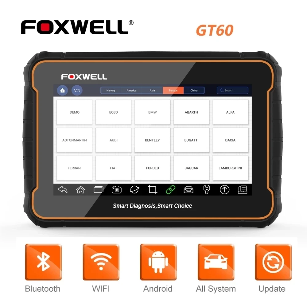 Автомобильный сканер Foxwell GT60 OBD2 профессиональный считыватель кодов для всех