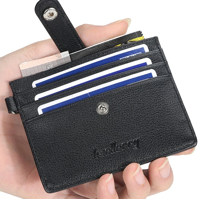 

Fashion Men Slim PU Leather Wallet Coin Purse Credit Card Holder Business Change Pocket Case