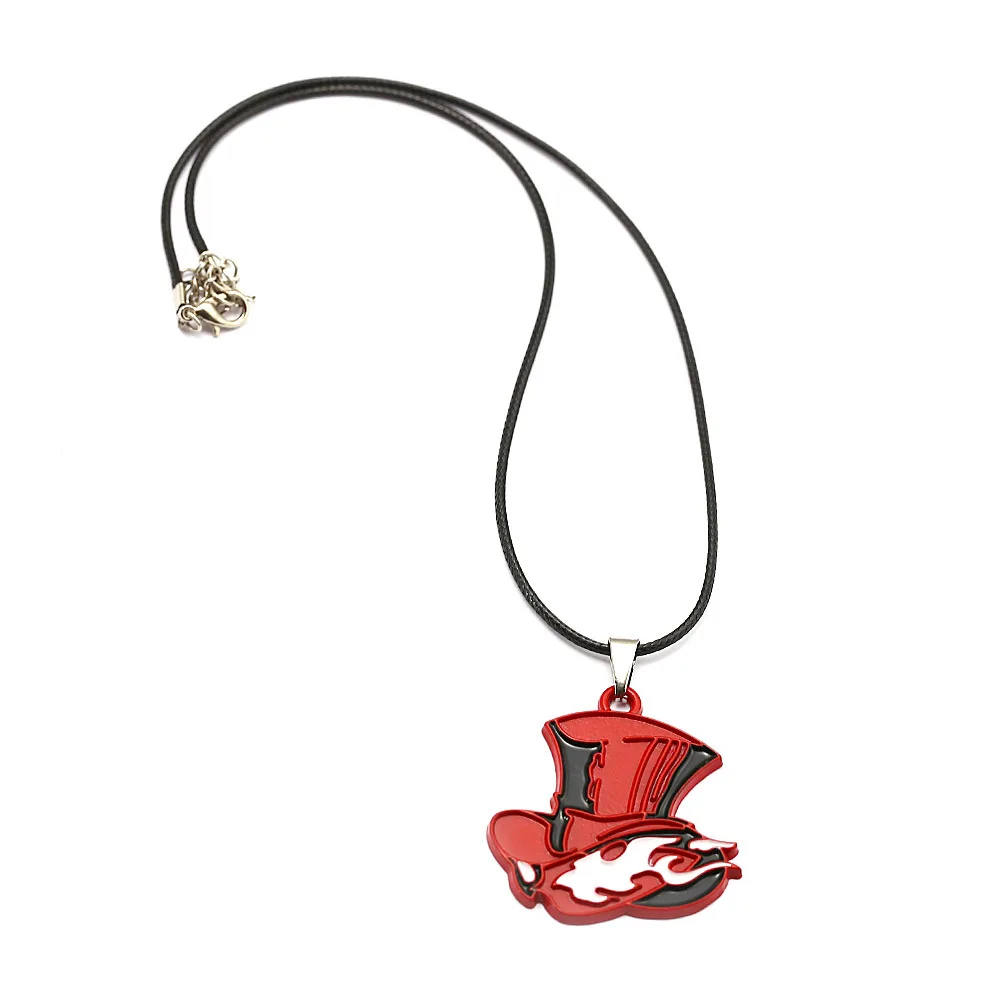 Persona 5 P5 Take Your Heart Logo Red Hat Necklace Pendant Keychain Key Ring Holder Cosplay Accessories Props Souvenir Gift | Украшения и