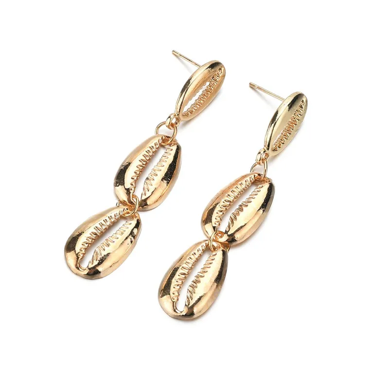 Terreau Kathy 2019 корейские винтажные золотые Висячие серьги для женщин морские из