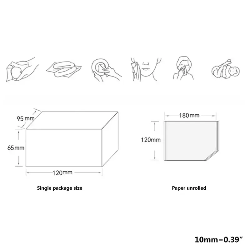 

10 Bags 3-Layers Extractable Toilet Paper Soft Bamboo pulp Pumping Tissue Napkin X7YB