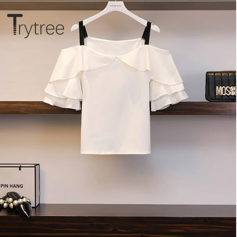 Летний женский комплект из двух предметов Trytree 2020 повседневный свободный