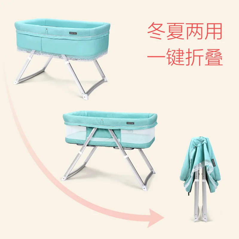 Baby Bed BB Baby Multifunctional European Portable Travel Cradle Bed Ultra-Light Folding Bed sleeping with mom