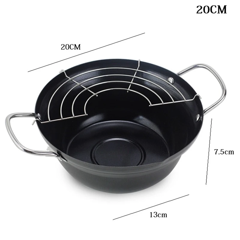 Бытовая фритюрница с дренажной рамой в японском стиле кухонная посуда|Сковороды|