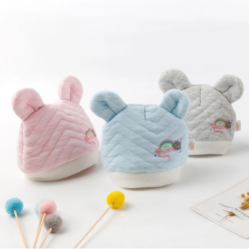 

Cute Baby Hat Newborn Beanie Cotton Soft Elastic Baby Cap for Girls Boys Warm Hats Newborn Photography Props Infant Accessories