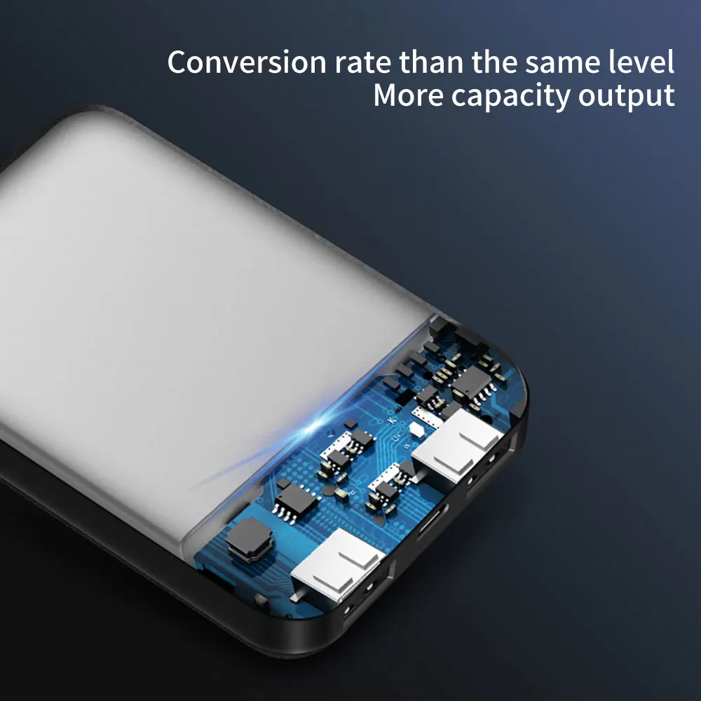 50000mah mini power bank portable mobile phone fast charger digital display usb charging external battery pack for android free global shipping