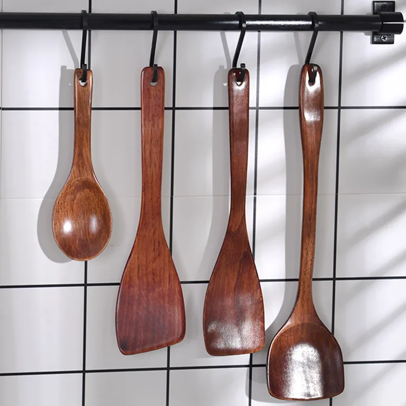 Шпатель из натурального дерева с длинной ручкой деревянный рисовый суп ручная