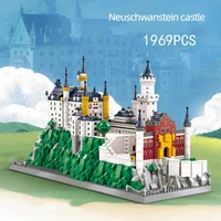 world famous historical architecture building block germany free state of bavaria new swan stone castle brick toy collection