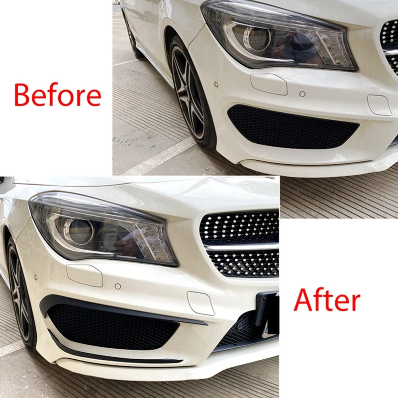 2Pcs Front Bumper Lip Splitters Spoiler for Mercedes-Benz C117 CLA Class CLA220 CLA250 CLA260 AMG 2013-2015 Bright Black | Автомобили и