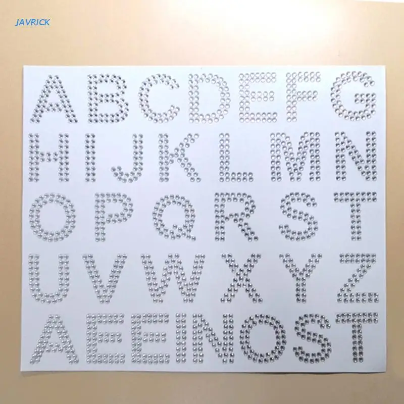 

X7XB Self Adhesive 3D Letters 4cm Large Diamante Glitter Stickers Craft for DIY Art