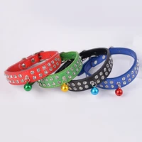 new fashion pu collar with rhinestones pet supplies outdoor decorative collars for dogs dog supplies puppy accessories