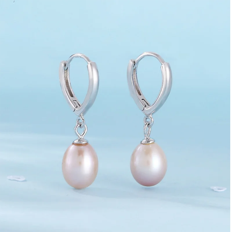 MeiBaPJ натуральный жемчуг Простой Классический Висячие серьги Настоящее 925 пробы
