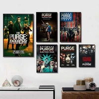 the purge anarchy movie posters and prints wall art canvas pictures painting hot retro style living room decoration quadro